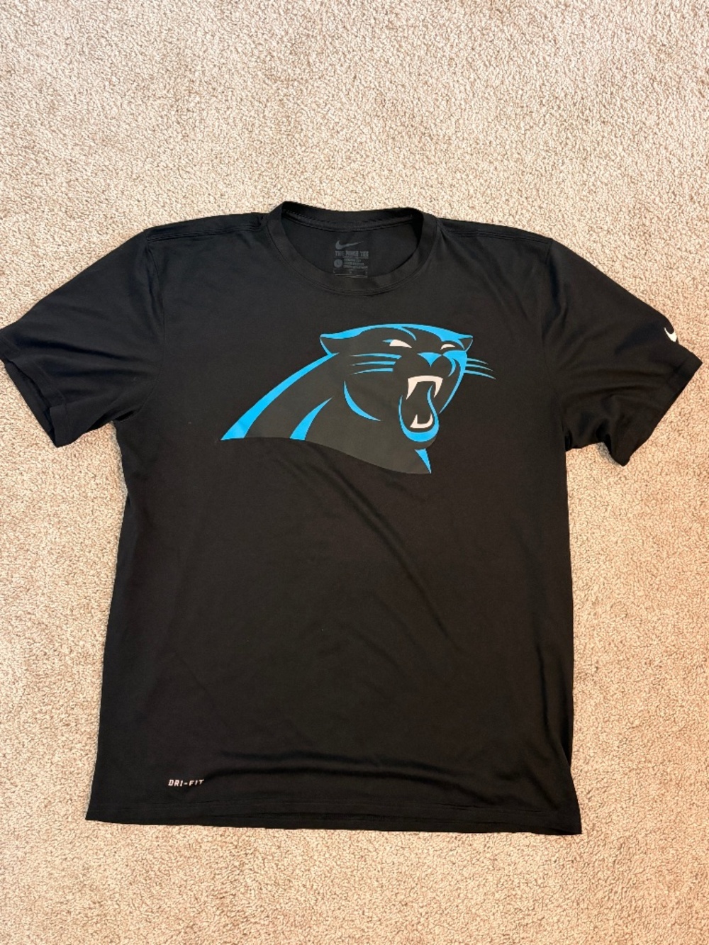 Nike Dri-Fit Unisex Carolina Panthers T-Shirt - L